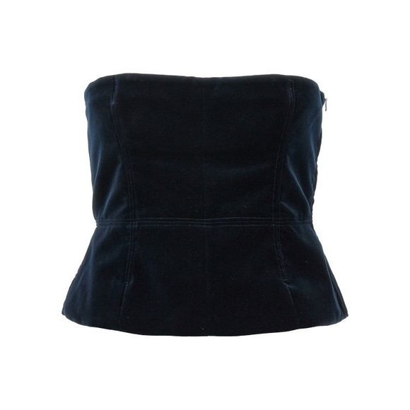 Tom Ford Strapless Black Velvet Top NWT